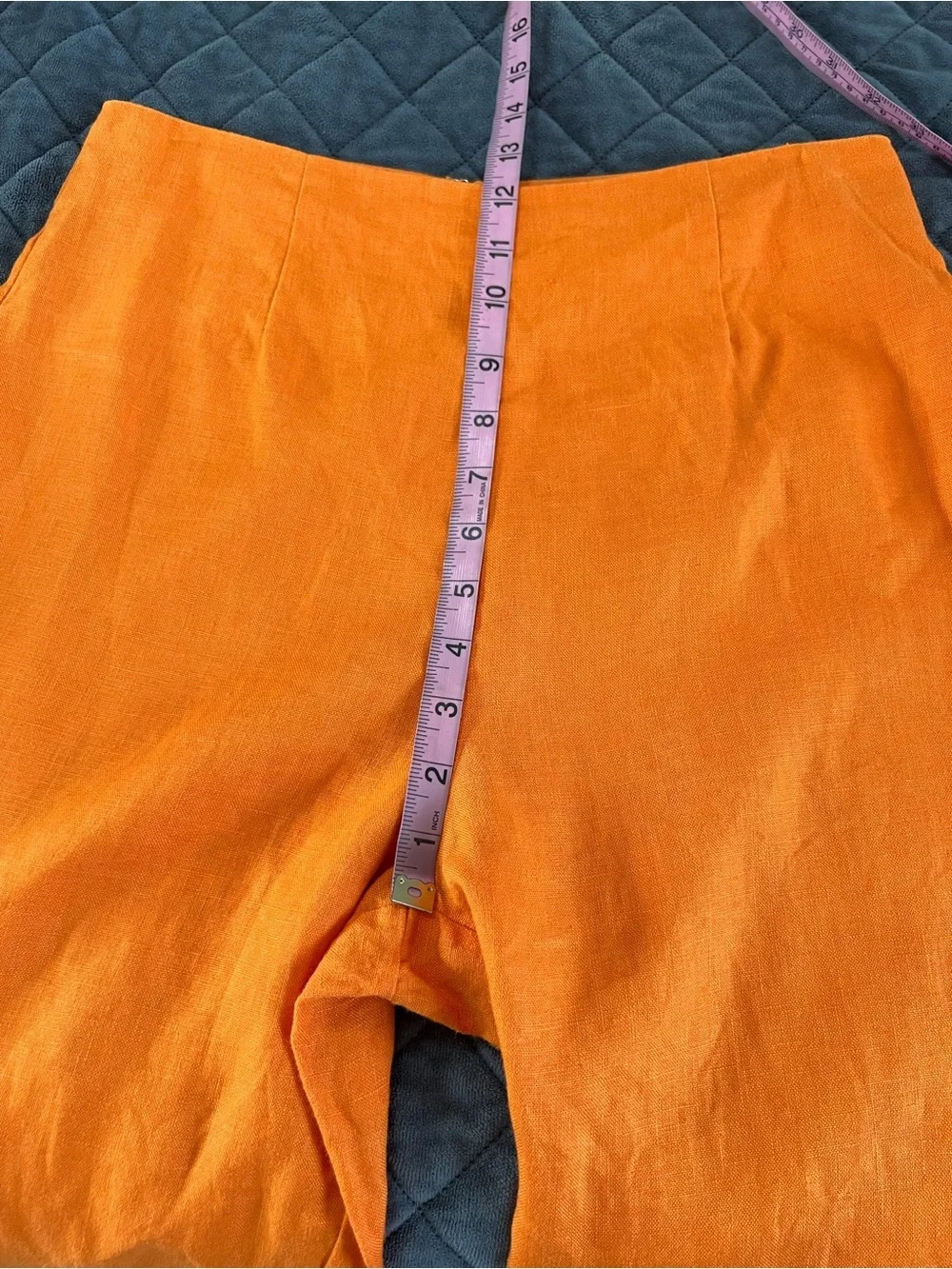 Reformation Liam Linen Pants Women’s Size 6 Petal Hem High Rise Straight B17